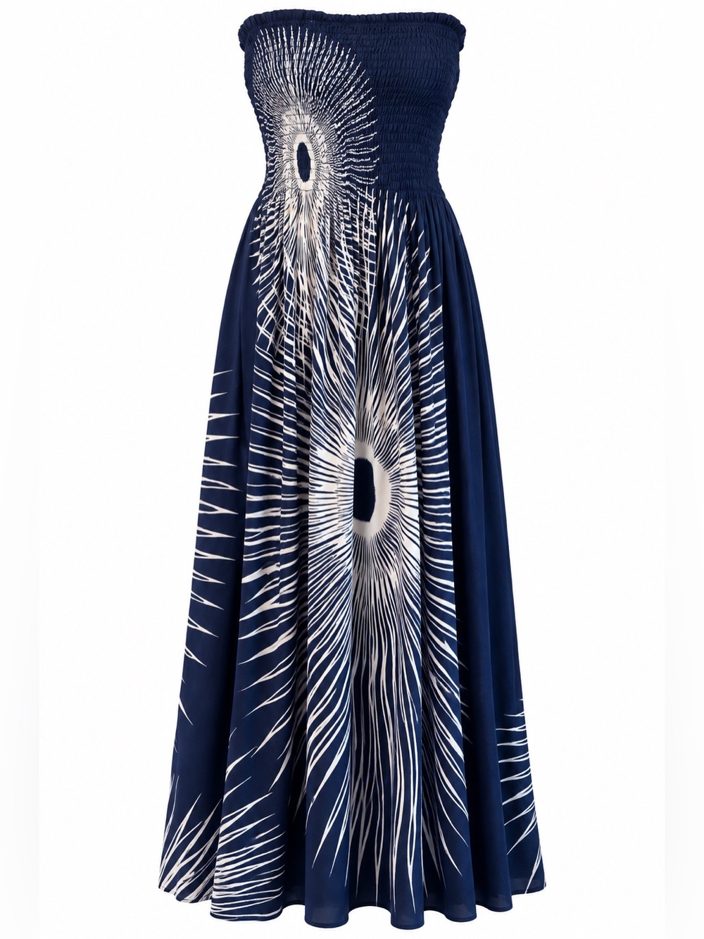 Shoreline Blue White Maxi Dress OSF